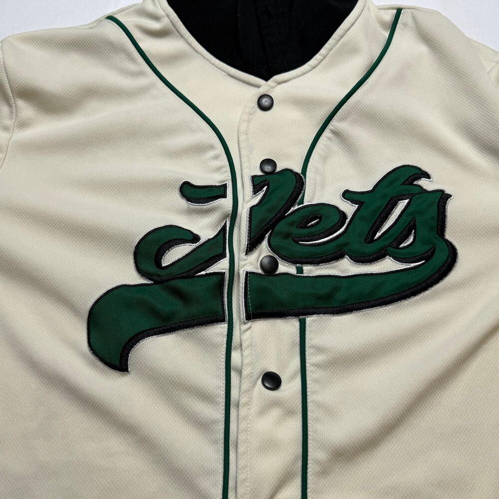 NFL New York Jets throwback baseball jersey hoodie Size Small - Picture 5 of 14